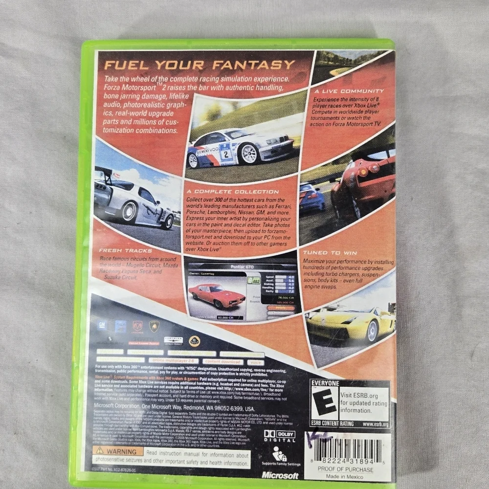 Microsoft Forza Motorsport 2 for Xbox 360 Tested Works